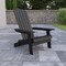 Flash Furniture All-Weather Folding Adirondack Chair in Black JJ-C14505-BLK-GG - alternate 1